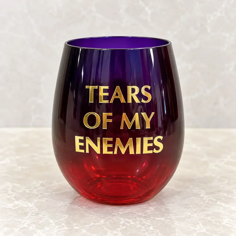 Halloween Ombre Stemless Drinkware Glasses Set of 4 Blood Tear